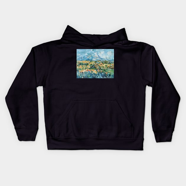 Mont Sainte VictoireMont by Paul Cezanne Kids Hoodie by MurellosArt